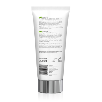 50995 ACNE-STOP Żel do masażu twarzy z minerałami z Morza Martwego zieloną herbatą i bambusem / 200 ml